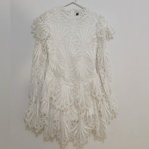 Elegant White Lace Dress